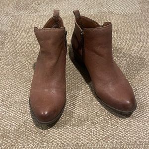 Lucky Brand Brown Leather Booties